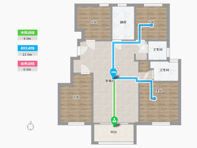 天津-天津市-大唐盛世-91.00-户型库-动静线