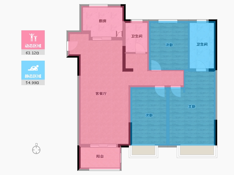 河南省-郑州市-亚新溱水府-105.12-户型库-动静分区