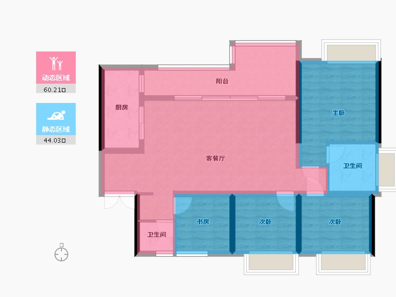 重庆-重庆市-棠宁府-100.00-户型库-动静分区