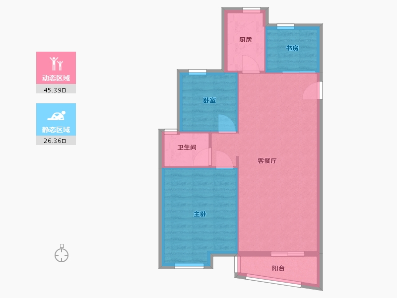 安徽省-马鞍山市-新宸金悦府-65.00-户型库-动静分区