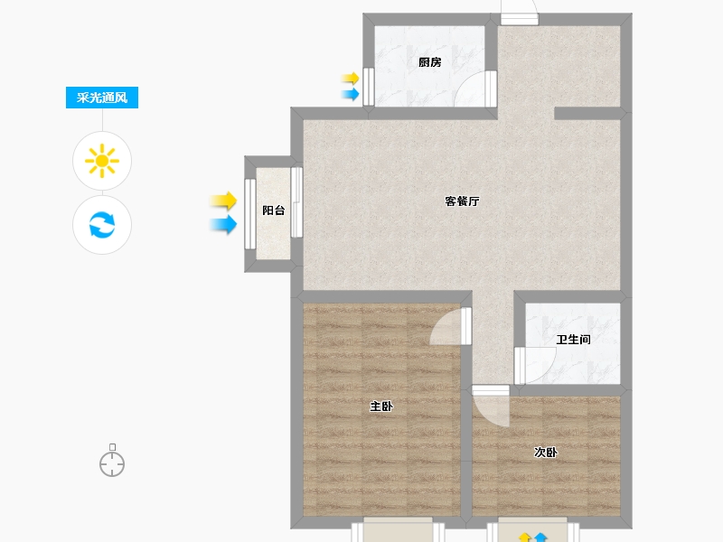 陕西省-西安市-枫林一品-71.88-户型库-采光通风