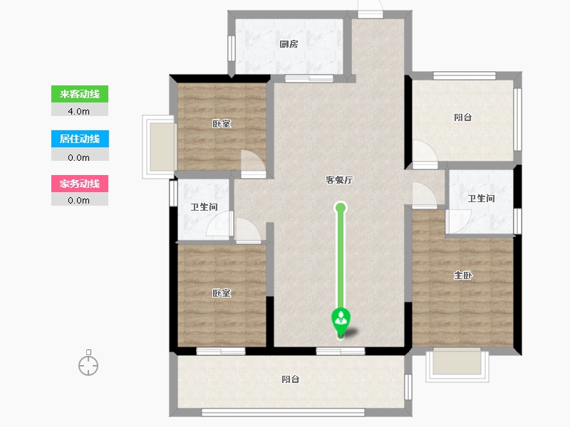 广东省-汕头市-海岸名居-90.00-户型库-动静线