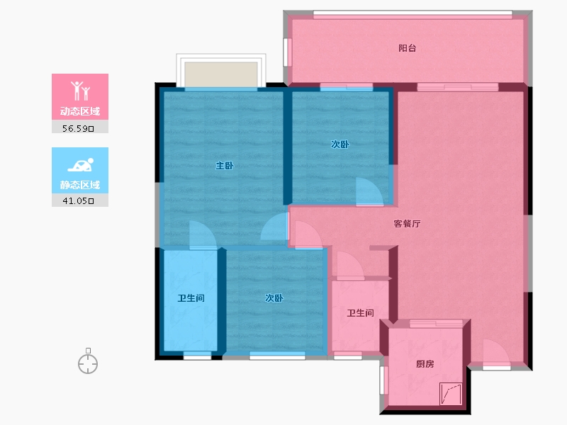 北京-北京市-上悦花园-108.00-户型库-动静分区