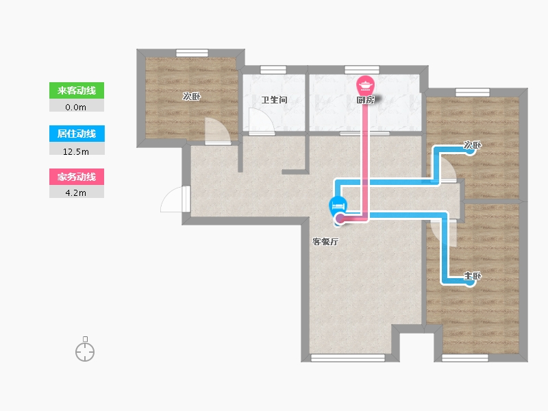 河北省-廊坊市-阳光新城-66.00-户型库-动静线