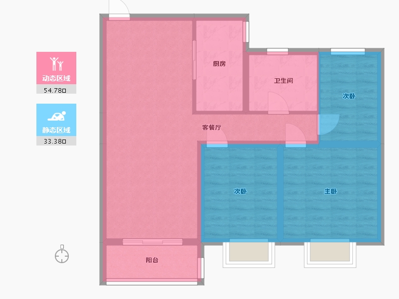 河北省-张家口市-凤凰城-90.00-户型库-动静分区