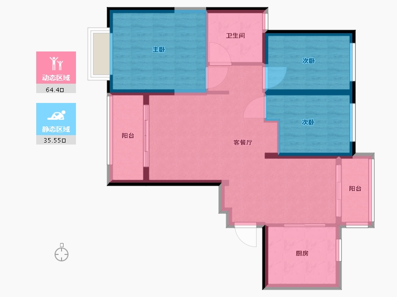 河北省-邯郸市-恒大绿洲-90.00-户型库-动静分区