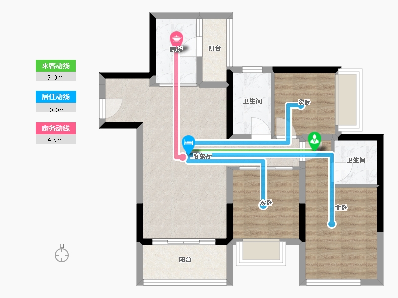 四川省-南充市-泽京西樾府-75.00-户型库-动静线