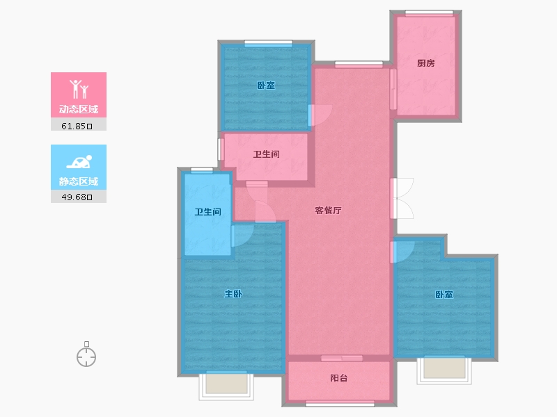 山东省-菏泽市-君子佳园-100.00-户型库-动静分区