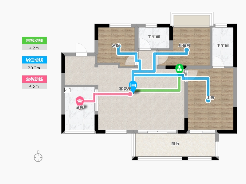 北京-北京市-东四南大街102号-111.00-户型库-动静线