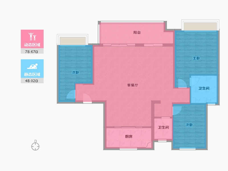 安徽省-芜湖市-伟星万科潮起中江-115.00-户型库-动静分区