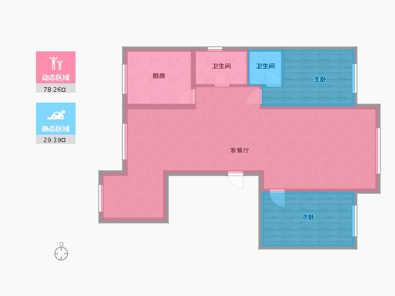 黑龙江省-大庆市-维也纳花园-135.00-户型库-动静分区