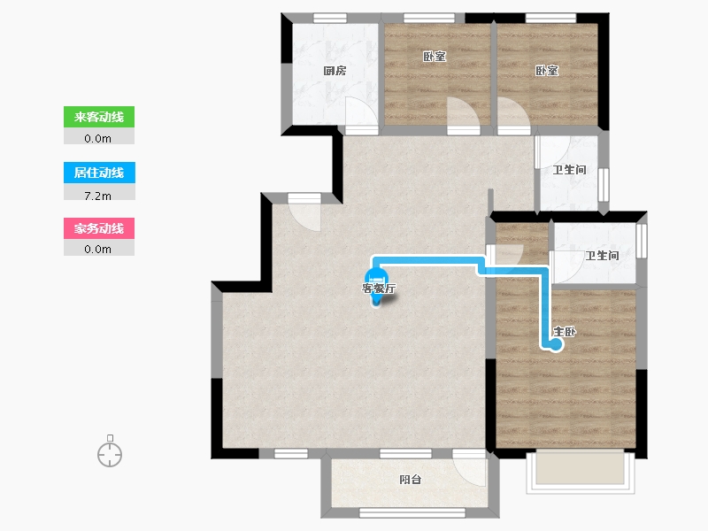 河北省-唐山市-和泓瀚文府-95.00-户型库-动静线