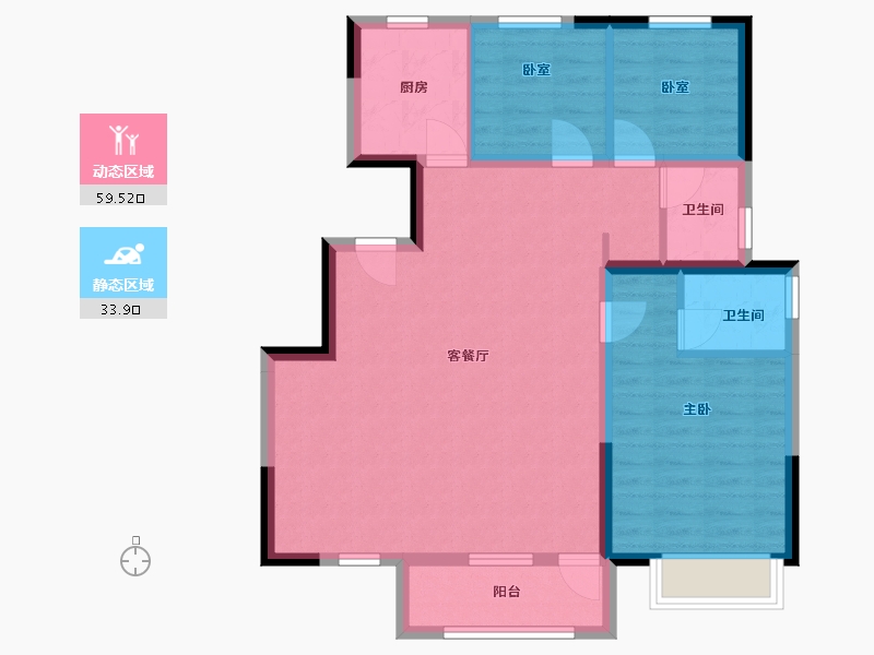 河北省-唐山市-和泓瀚文府-95.00-户型库-动静分区