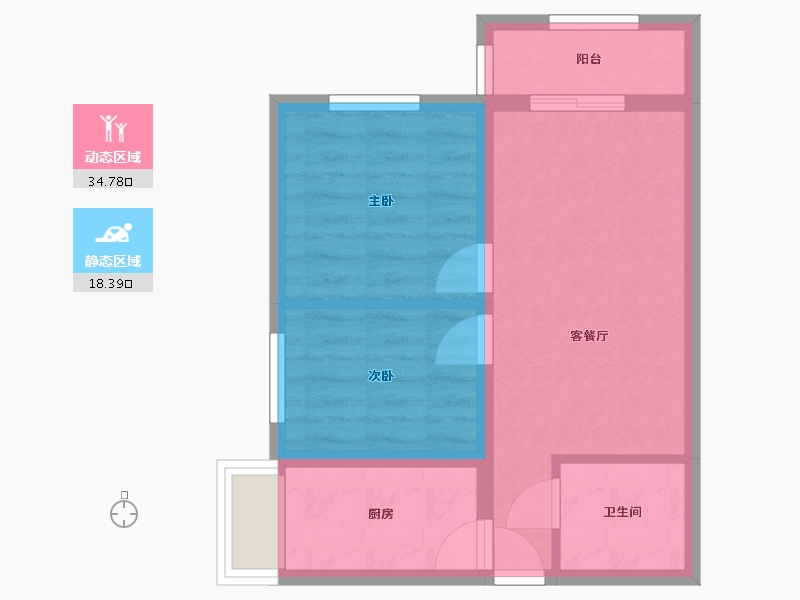 北京-北京市-府前东街-21号楼-40.00-户型库-动静分区