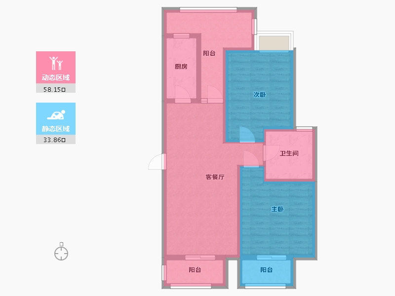 上海-上海市-泰安公寓-81.00-户型库-动静分区