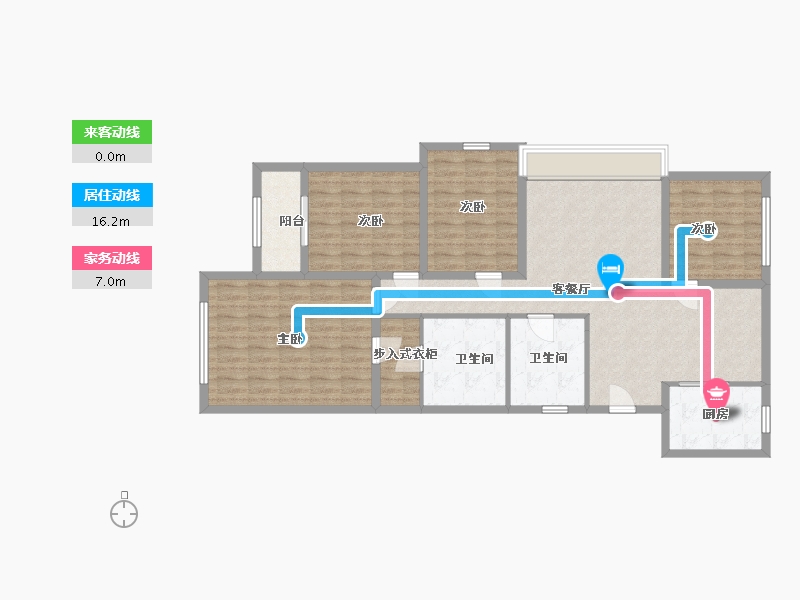 浙江省-丽水市-壹德左岸蓝湾-120.00-户型库-动静线