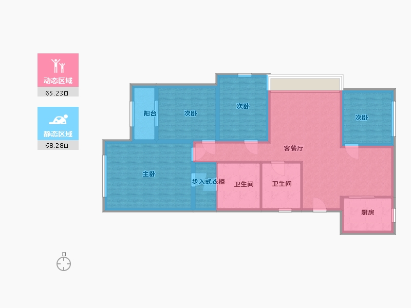 浙江省-丽水市-壹德左岸蓝湾-120.00-户型库-动静分区