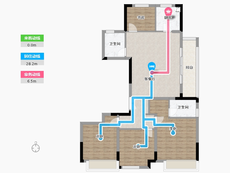 浙江省-杭州市-悦融湾-120.00-户型库-动静线