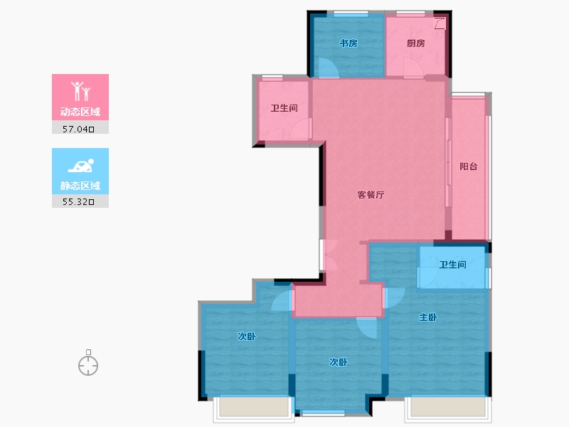 浙江省-杭州市-悦融湾-120.00-户型库-动静分区