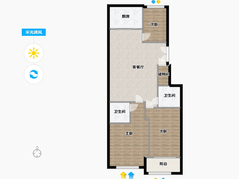 浙江省-温州市-黄太牛-100.00-户型库-采光通风