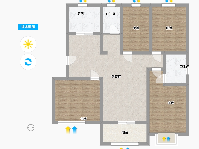 山东省-济宁市-曾子学府-95.00-户型库-采光通风