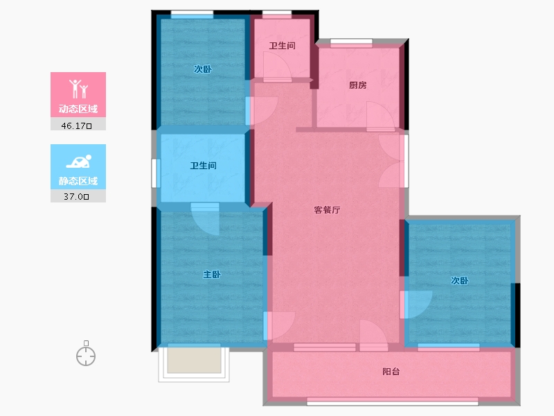 河北省-廊坊市-御东君汇-79.00-户型库-动静分区