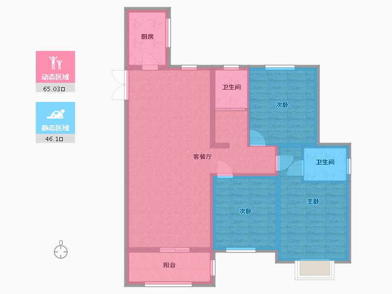 安徽省-安庆市-金马·中央城-100.00-户型库-动静分区