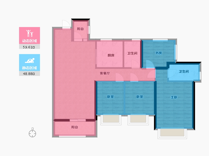 广东省-深圳市-龙光玖龙台-95.00-户型库-动静分区