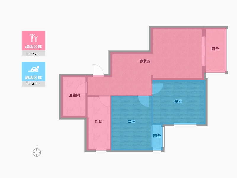 北京-北京市-永兴嘉园-59.30-户型库-动静分区