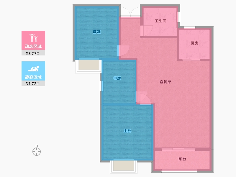 山西省-运城市-公园壹号七期-85.50-户型库-动静分区