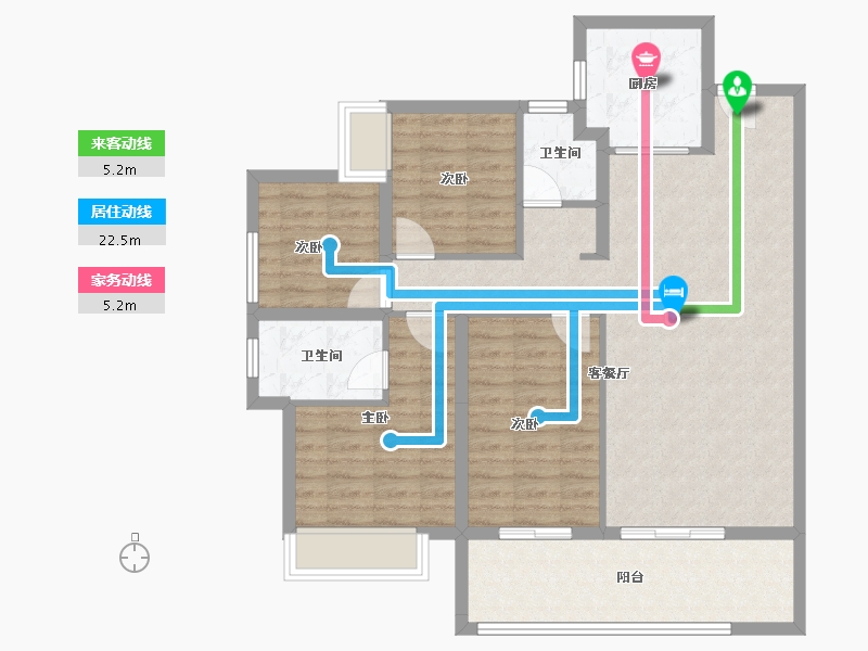 云南省-昆明市-招商雍和府-103.86-户型库-动静线