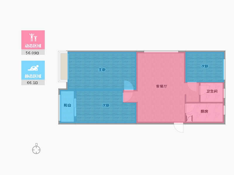 江苏省-连云港市-晶城壹号院-111.00-户型库-动静分区