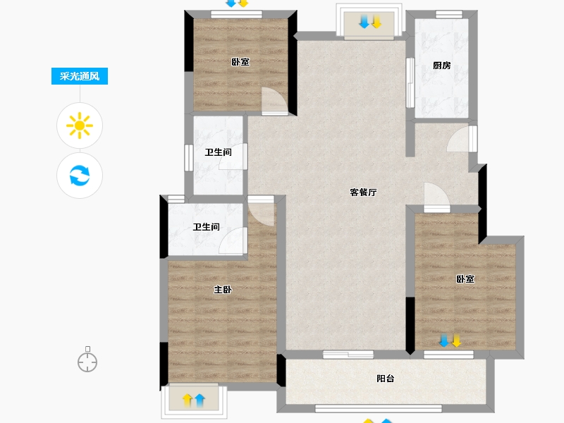 江西省-九江市-中旅城-94.02-户型库-采光通风