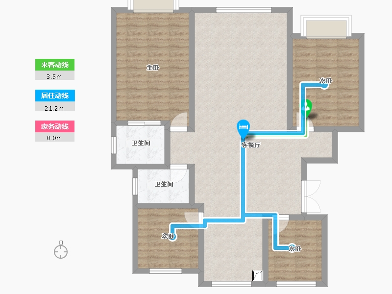 新疆维吾尔自治区-阿克苏地区-华夏名建筑-122.81-户型库-动静线