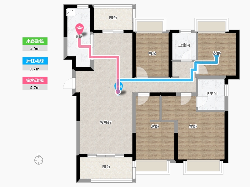 湖南省-岳阳市-岳阳·融创环球中心-110.00-户型库-动静线