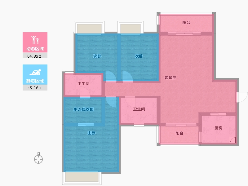 四川省-成都市-金牛友谊花园-110.00-户型库-动静分区