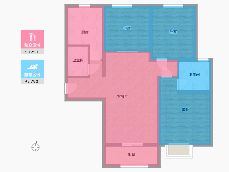 河北省-衡水市-滨湖国际-93.59-户型库-动静分区