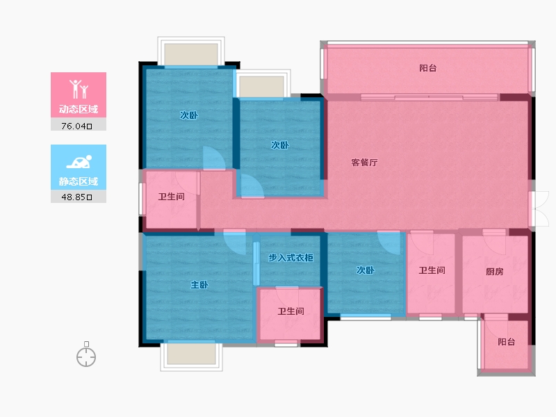 四川省-成都市-合谊万璟台-121.00-户型库-动静分区