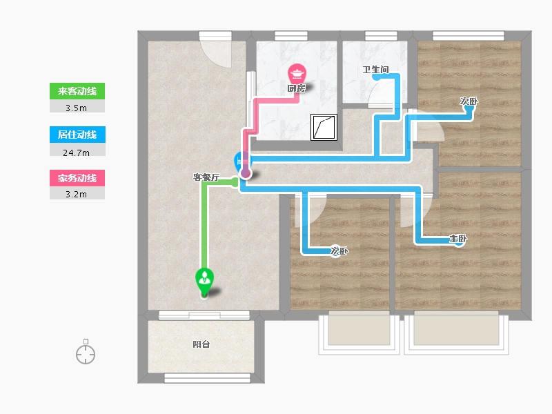 江苏省-苏州市-中建河风印月-63.00-户型库-动静线