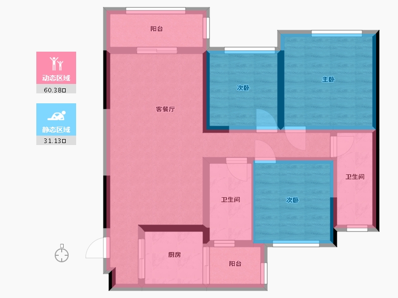 云南省-昭通市-合景启城-79.98-户型库-动静分区