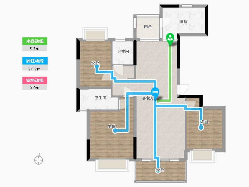 江苏省-南京市-南京恒大林溪郡-101.73-户型库-动静线