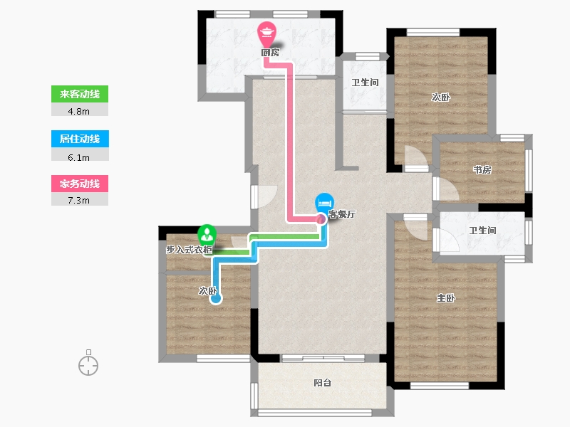 山东省-潍坊市-歌尔绿城-125.00-户型库-动静线