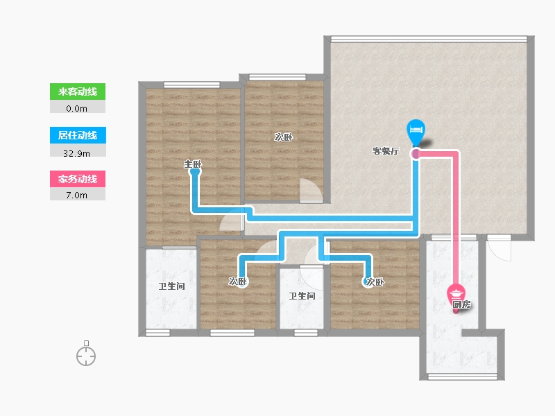 贵州省-贵阳市-椿棠府-123.00-户型库-动静线