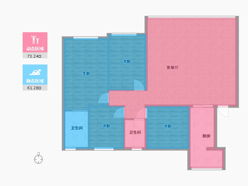 贵州省-贵阳市-椿棠府-123.00-户型库-动静分区