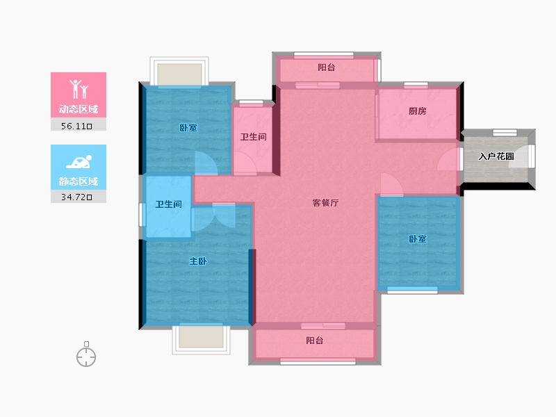 广东省-汕尾市-君悦豪庭-100.00-户型库-动静分区