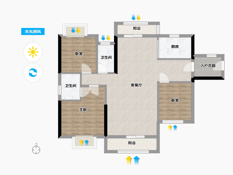 广东省-汕尾市-君悦豪庭-100.00-户型库-采光通风