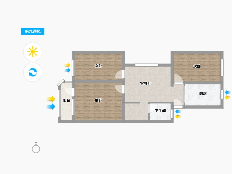 上海-上海市-秀枫翠谷-69.00-户型库-采光通风