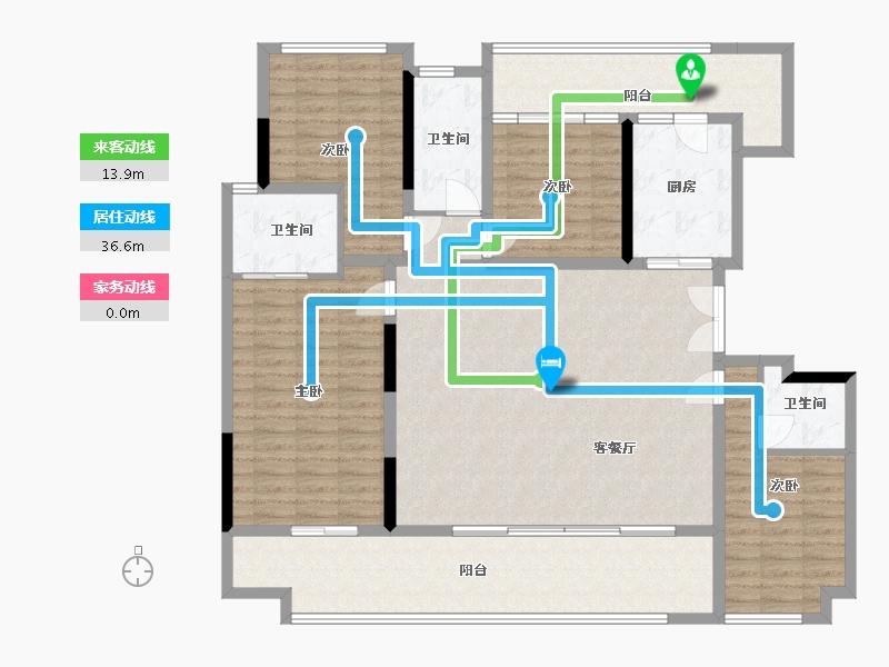 四川省-德阳市-仟坤天朗-165.00-户型库-动静线