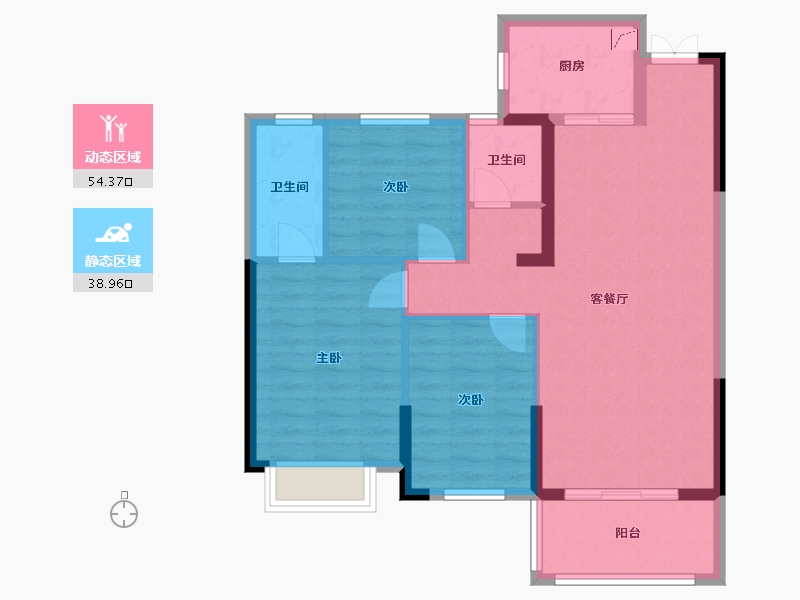 湖南省-益阳市-奥地利春天-89.00-户型库-动静分区