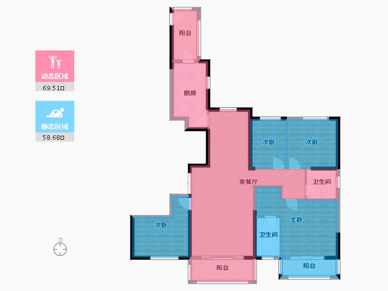 福建省-漳州市-信和御龙天下-123.00-户型库-动静分区